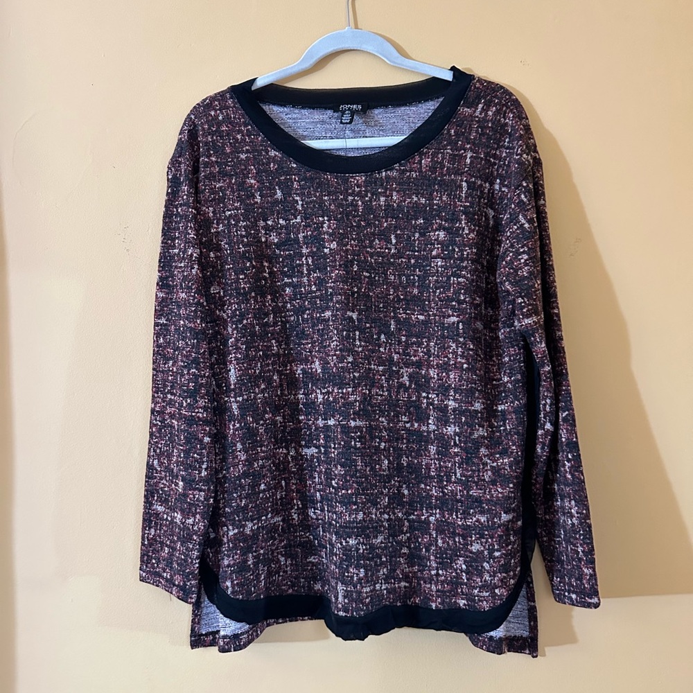 Jones New York Printed Sweater Top